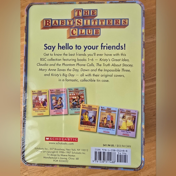 The Baby Sitters Club Retro Tin Set (Books #1-6) By Ann. M. Martin New Sealed - Picture 2 of 4